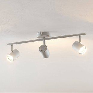 Lindby plafondspot Jorell, wit, 55 cm, 3-lamps, metaal, GU10