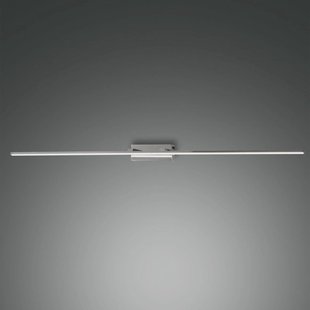 Fabas Luce LED spiegellamp Nala, verchroomd, breedte 110 cm, metaal