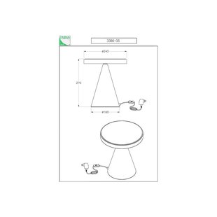 Fabas Luce LED tafellamp Neutra, hoogte 27 cm, nikkel, touchdimmer