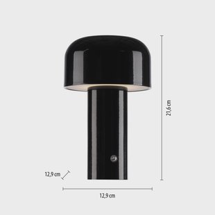 JUST LIGHT. GmbH JUST LIGHT. Agnes LED tafellamp, zwart, ijzer, CCT