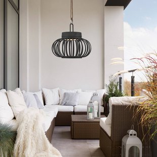 JUST LIGHT. GmbH JUST LIGHT. Akuba LED tafellamp zwart 22 cm bamboe