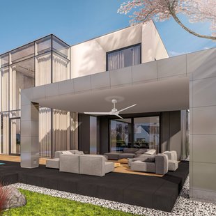 Mantra Iluminación LED plafondventilator Brisa wit DC stil Ø 175 cm CCT