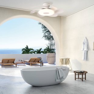 Mantra Iluminación LED plafondventilator Flower wit DC-motor stil Ø 79 cm CCT