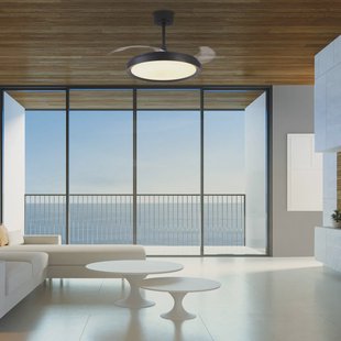 Mantra Iluminación LED plafondventilator Mistral, zwart, DC stil Ø 106 cm CCT