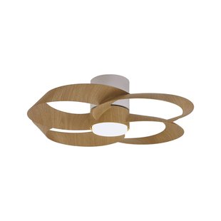 Mantra Iluminación LED plafondventilator Rose hout DC-motor stil Ø 65 cm CCT