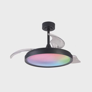Mantra Iluminación LED plafondventilator Siberia zwart DC stil Ø106cm CCT RGB