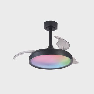 Mantra Iluminación LED plafondventilator Siberia Mini zwart stil 91 cm CCT RGB