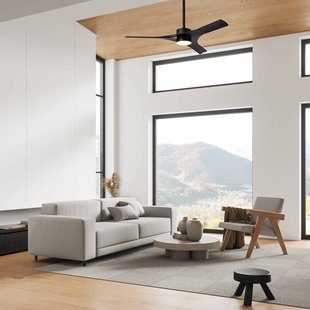 Mantra Iluminación LED plafondventilator Thai zwart DC-motor stil Ø 122 cm CCT