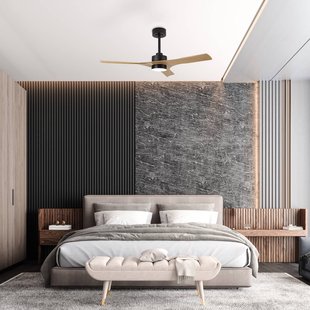 Mantra Iluminación LED plafondventilator Thai hout DC-motor stil Ø 122 cm CCT