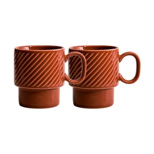 Sagaform Coffee & More koffiemok 2-pack Terracotta
