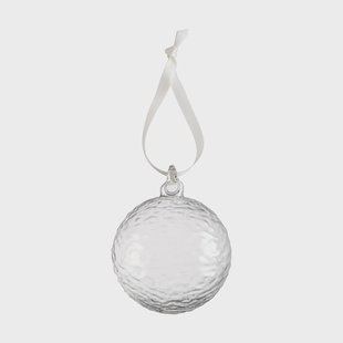 Cooee Design Gry Marble kerstbal Ø8 cm Clear