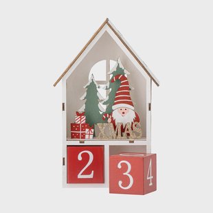 Bloomingville Edmund adventskalender met datum Rood