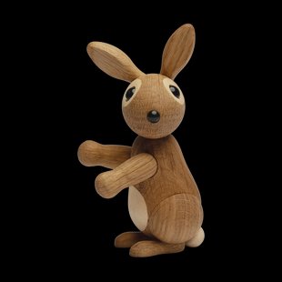 Spring Copenhagen Bounce konijn decoratie 9,5 cm Eik