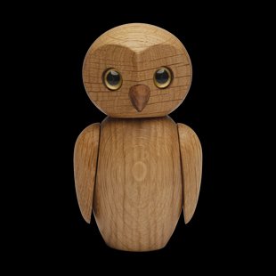 Spring Copenhagen Clever uil decoratie 10 cm Eik
