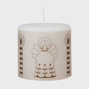 Broste Copenhagen Fairy Tale kaars 8 cm Wit-groen