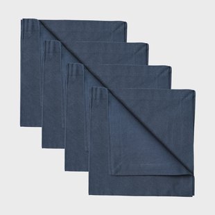 Linum Robert servet 4-pack Indigoblauw