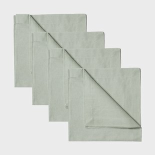 Linum Robert servet 4-pack Licht ijsgroen