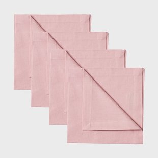 Linum Robert servet 4-pack Stoffig roze