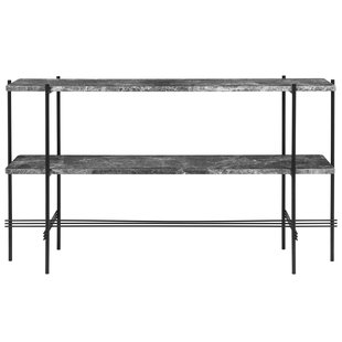 Gubi TS Sidetable 120x30x72 Zwart/grijs Marmer