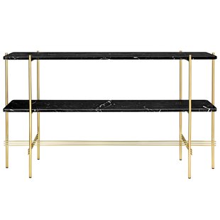 Gubi TS Sidetable 120x30x72 Messing/zwart Marmer