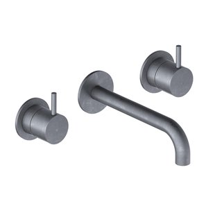 Hotbath Cobber afbouwdeel wastafelmengkraan en 18 cm uitloop verouderd ijzer CB005TEXT18AI