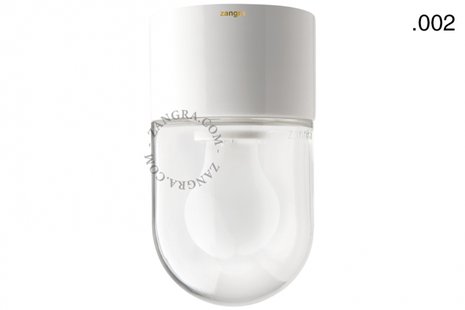 Zangra - wand/plafondverlichting - ⌀ 8,5 x 14,5 cm - IP54 - wit