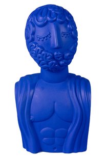 Seletti Magna Graecia Bust Man Decoratie Kobaltblauw
