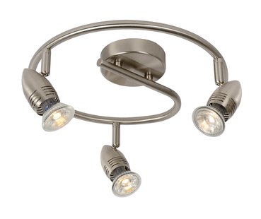 Lucide Caro 3 - opbouwspot - Ø 31 x 13 cm - 3 x 5W LED incl. - satijn chroom