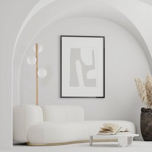 TK Lighting Estera vloerlamp, opaalglas, houten frame, 132 cm, 3-lamps