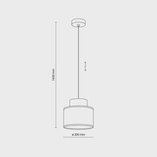 TK Lighting Duo hanglamp, Ø 20 cm, roestbruin/natuurbruin, jute
