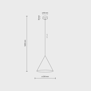 TK Lighting Cono hanglamp, 1-lamp, Ø 25 cm, baksteenrood TK Lighting Cono hanglamp, 1-lamp, Ø 25 cm, baksteenrood