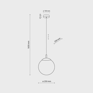TK Lighting Hanglamp Esme, opaalglas, 1-lamp, Ø 25 cm TK Lighting Hanglamp Esme, opaalglas, 1-lamp, Ø 25 cm