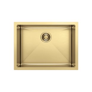 Inbouw Wastafel Sapho Zenith 60x45 cm RVS Goud PVD