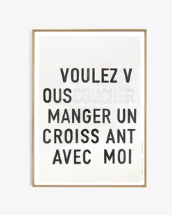 My Deer Art Shop - art print Manger un croissant - zonder lijst - 14.8 x 21 cm