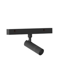Nova Luce Buxton L - spot voor magnetisch railsysteem - 24,5 x 3 x 15,1 cm - 10W dimbare LED incl. - zandzwart