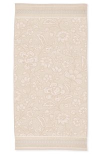 Pip Studio Grote Handdoek Jasmin Jacquard Zand 70x140cm Pip Studio Grote Handdoek Jasmin Jacquard Zand 70x140cm