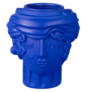 Seletti Magna Graecia Woman Bloempot Kobaltblauw