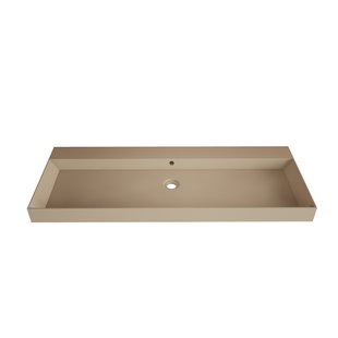 Wastafel Gliss Design Lako 120 cm Zonder Kraangat Mat Cappuccino