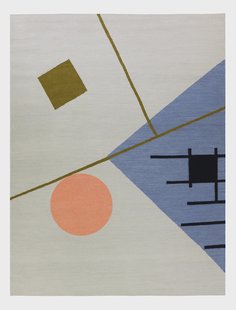 Finarte - Vloerkleed Zeniitti Wool Rug Grey Blue - 140x200 cm