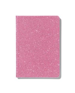 HEMA Notitieboekje A5 glitter roze