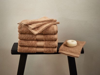 Yumeko Washandjes terry honey 15x22 - 4 st 100% biologisch en fairtrade katoen