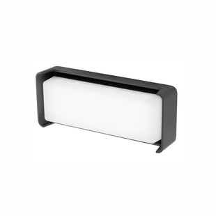 Nova Luce Keen - buiten wandverlichting - 22,5 x 6,5 x 9,5 cm - 12W LED incl. - IP65 - donkergrijs