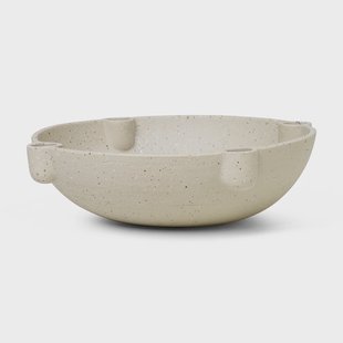 Ferm Living Bowl adventskandelaar keramiek large Ø27 cm Lichtgrijs