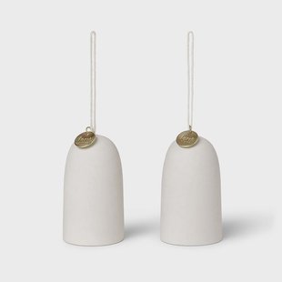 Ferm Living Bell kersthanger bel Ø4 cm 2-pack Off-white