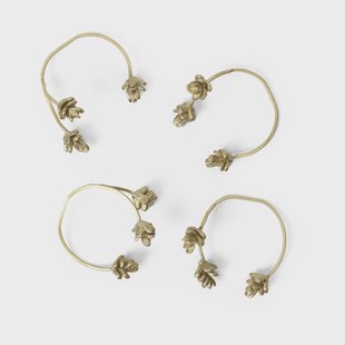 Ferm Living Forest servetring 4-pack Brass