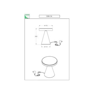 Fabas Luce LED tafellamp Neutra, hoogte 20 cm, nikkel, touchdimmer