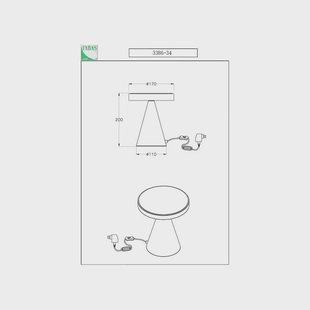 Fabas Luce Neutra LED tafellamp, hoogte 20 cm, mat goud, touchdimmer