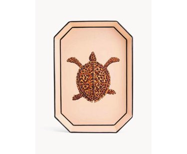 Handbeschilderd sierblad Fauna met schildpadmotief