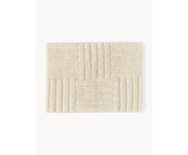 Badmat Tianna met hoog-laag structuur, antislip