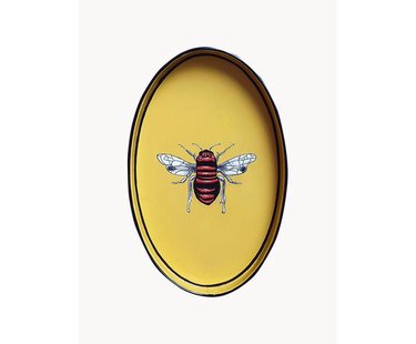 Handbeschilderd sierblad Fauna met bijenmotief